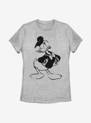 Disney Donald Duck Old Print Womens T-Shirt