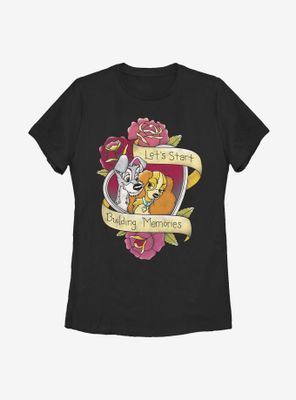 Disney Lady And The Tramp Tatoo Womens T-Shirt