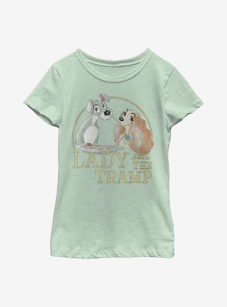 Disney Lady And The Tramp Spaghetti Youth Girls T-Shirt