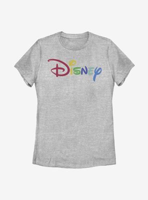 Disney Classic Rainbow Script Womens T-Shirt