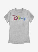 Disney Classic Rainbow Script Womens T-Shirt