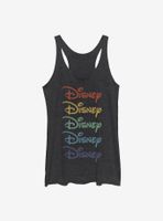 Disney Classic Rainbow Stacked Womens Tank Top