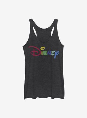 Disney Classic Rainbow Script Womens Tank Top