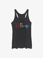Disney Classic Rainbow Script Womens Tank Top