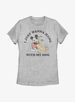 Disney Mickey Mouse Pluto Puppy Love Womens T-Shirt