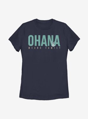 Disney Lilo And Stitch Ohana Bold Womens T-Shirt