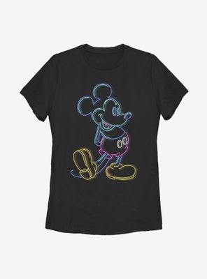 Disney Mickey Mouse Neon Womens T-Shirt