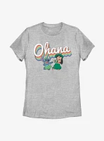 Disney Lilo And Stitch Rainbow Ohana Womens T-Shirt