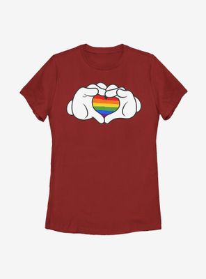 Disney Mickey Mouse Rainbow Love Womens T-Shirt