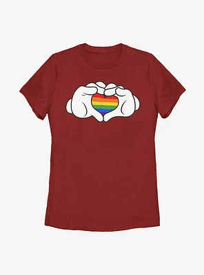 Disney Mickey Mouse Rainbow Love Womens T-Shirt