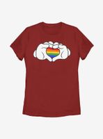 Disney Mickey Mouse Rainbow Love Womens T-Shirt