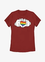 Disney Mickey Mouse Rainbow Love Womens T-Shirt