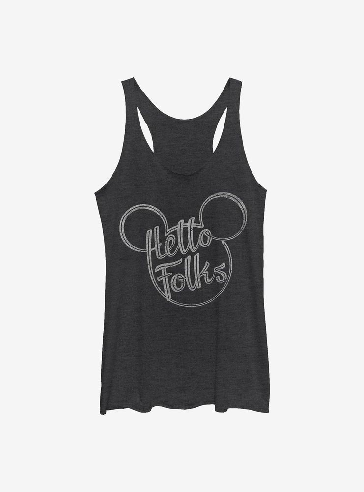 Disney Mickey Mouse Hello Folks Womens Tank Top