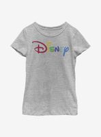 Disney Classic Rainbow Script Youth Girls T-Shirt
