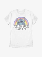 Disney Lilo And Stitch Follow Your Rainbow Womens T-Shirt