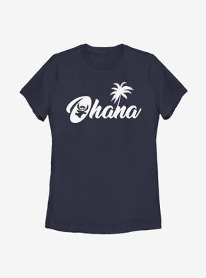 Disney Lilo And Stitch Silhouette Ohana Womens T-Shirt