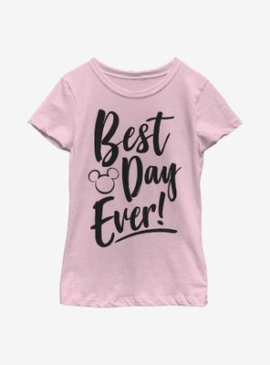 Disney Mickey Mouse Best Day Youth Girls T-Shirt