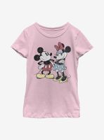 Disney Mickey Mouse Minnie Retro Youth Girls T-Shirt