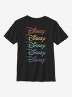 Disney Classic Rainbow Stacked Youth T-Shirt