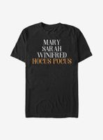 Disney Hocus Pocus Name Stack T-Shirt