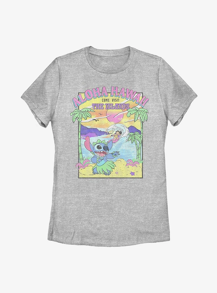 Disney Lilo And Stitch Visit The Islands Womens T-Shirt