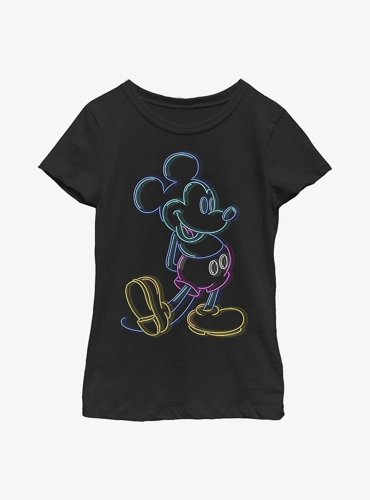 Disney Mickey Mouse Neon Youth Girls T-Shirt