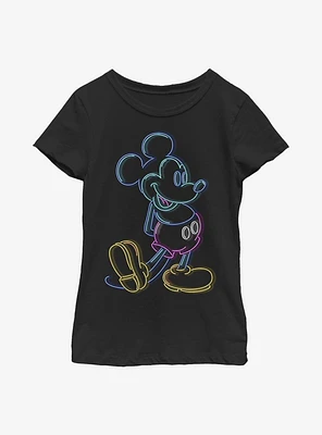 Disney Mickey Mouse Neon Youth Girls T-Shirt