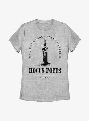Disney Hocus Pocus Black Flame Candle Stamp Womens T-Shirt