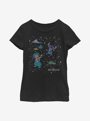 Disney Lilo And Stitch Constellation Friends Youth Girls T-Shirt