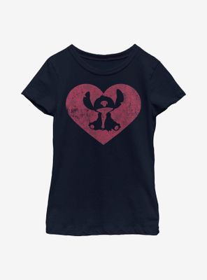 Disney Lilo And Stitch Heart Youth Girls T-Shirt