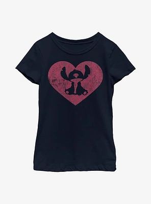 Disney Lilo And Stitch Heart Youth Girls T-Shirt