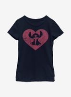Disney Lilo And Stitch Heart Youth Girls T-Shirt