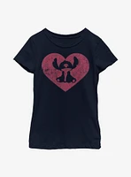 Disney Lilo And Stitch Heart Youth Girls T-Shirt
