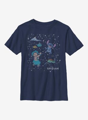 Disney Lilo And Stitch Constellation Friends Youth T-Shirt