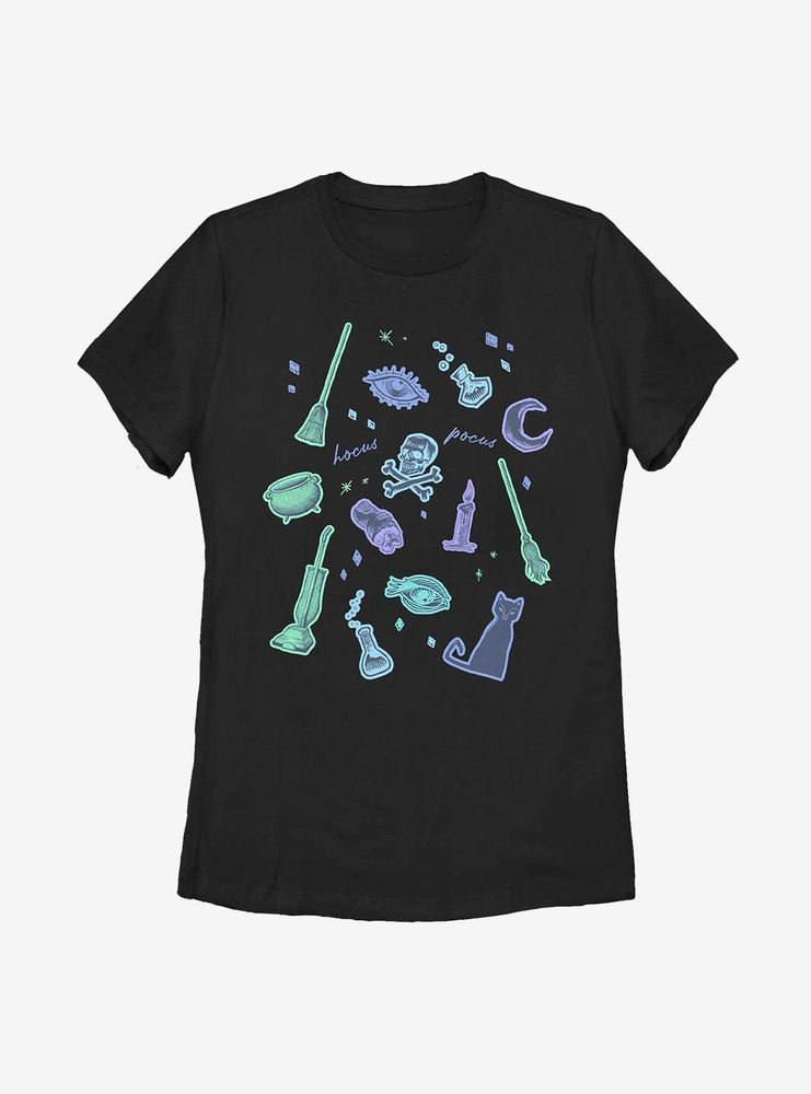 Disney Hocus Pocus Spooky Icons Womens T-Shirt