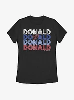 Disney Donald Duck Retro Stack Womens T-Shirt
