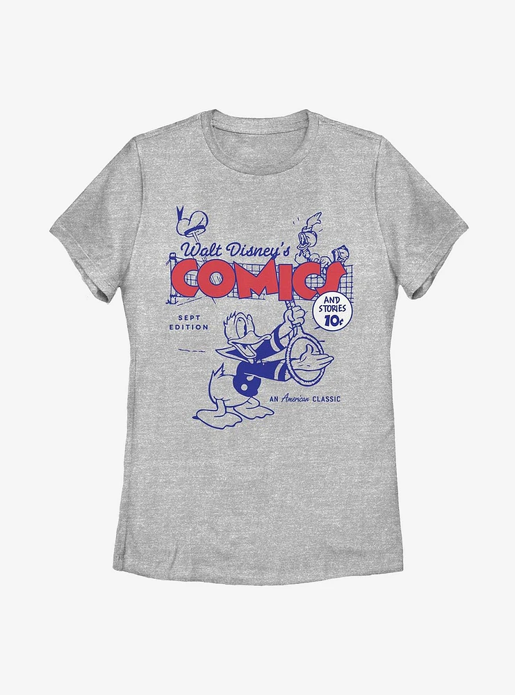 Disney Donald Ducks Comic Cover Womens T-Shirt