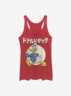 Disney Donald Duck Japanese Text Womens Tank Top