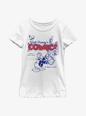 Disney Donald Ducks Comic Cover Youth Girls T-Shirt