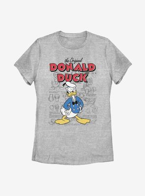 Disney Donald Duck Original Sketchbook Womens T-Shirt