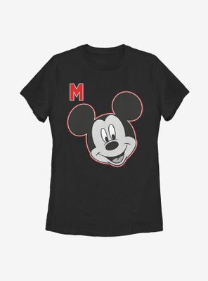 Disney Mickey Mouse Letter Womens T-Shirt