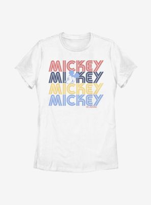 Disney Mickey Mouse Retro Stack Womens T-Shirt