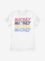 Disney Mickey Mouse Retro Stack Womens T-Shirt