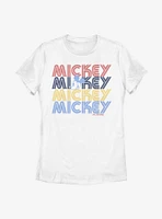 Disney Mickey Mouse Retro Stack Womens T-Shirt