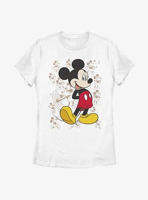 Disney Mickey Mouse Through The Years Womens T-Shirt