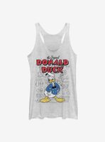 Disney Donald Duck Original Sketchbook Womens Tank Top