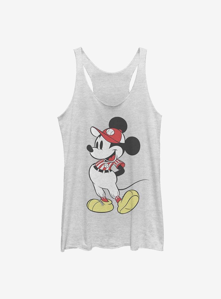 Disney Mickey Mouse Baseball Season Womens Tank Top