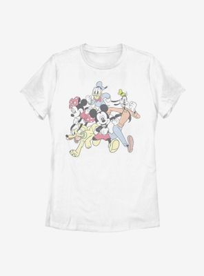 Disney Mickey Mouse Group Run Womens T-Shirt