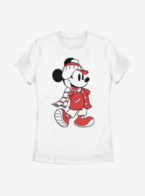 Disney Mickey Mouse Winter Fill Womens T-Shirt