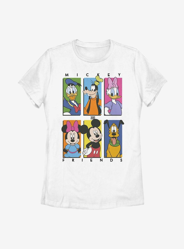 Disney Mickey Mouse Six Up Womens T-Shirt